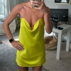 For Love And Lemons Neon Yellow Dress